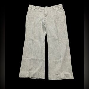 Gap Perfect Trouser Linen Natural color size 12 Ankle